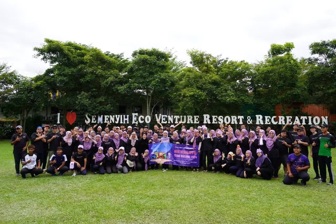 Nexagate's team recharged with Zumba, thrilling games, and muddy challenges at our Team Building in Semenyih Eco Venture! (Oct 2024)