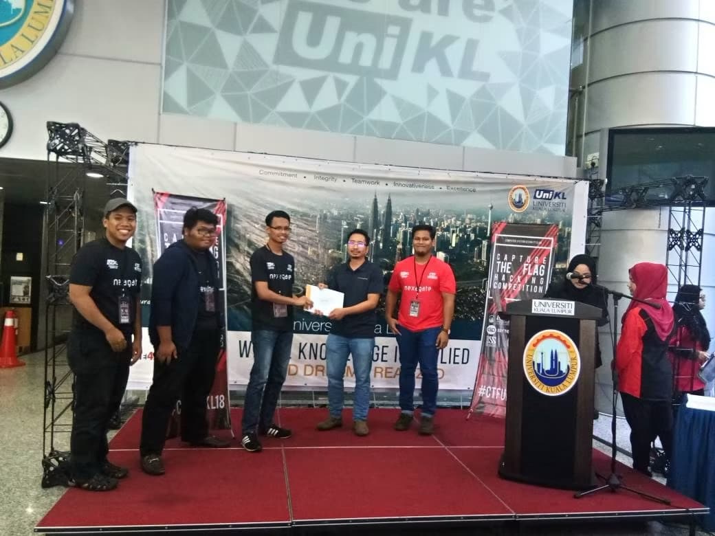 Proud to be the main sponsor for UniKL CTF Competition 2018!